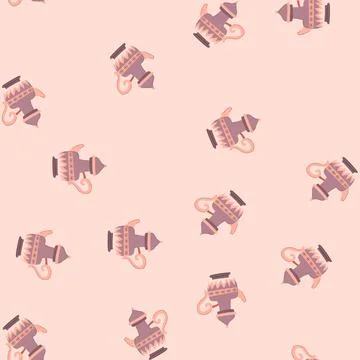 Seamless pattern ramadan arabic tea pot cartoon vector Illustrazione stock