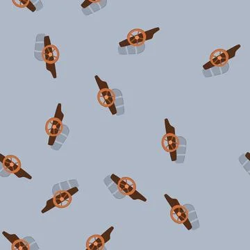 Seamless pattern ramadan cannon gun cartoon vector Stock Illustration