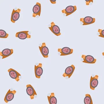 Seamless pattern ranch belt cowboy cartoon vector Stock Illustration