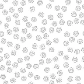 Seamless pattern of random spirals. Abstract vector background Stockillustratie