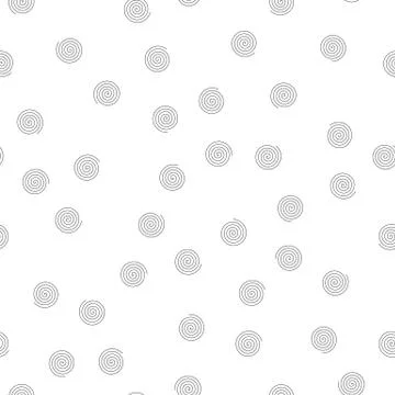 Seamless pattern of random spirals. Abstract vector background Stock Illustration