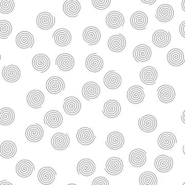 Seamless pattern of random spirals. Abstract vector background 스톡 일러스트