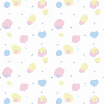 Seamless pattern with random spot. Geometric ornament. Abstract vector patter Stock Illustration