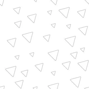 Seamless pattern with random triangles with solid line strokes. Line art style Stock Illustration