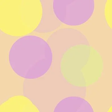Seamless pattern of randomly arranged circles pastel shades Stock Illustration
