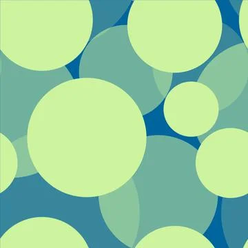 Seamless pattern of randomly arranged circles pastel shades Stock Illustration