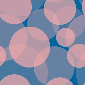 Seamless pattern of randomly arranged circles pastel shades Stock Illustration