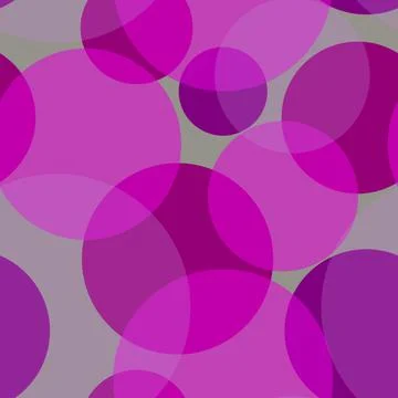Seamless pattern of randomly arranged circles pink purple shades Stock Illustration