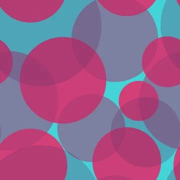 Seamless pattern of randomly arranged circles pink lilac shades Stock Illustration