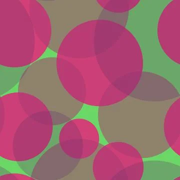 Seamless pattern of randomly arranged circles pink purple shades Stock Illustration