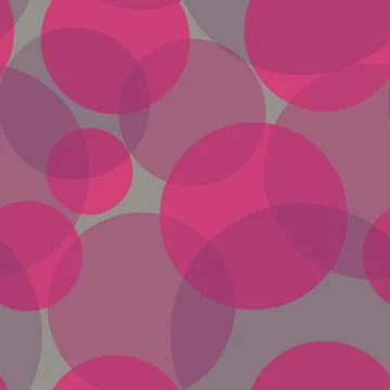 Seamless pattern of randomly arranged circles pink purple shades Stock Illustration