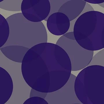 Seamless pattern of randomly arranged circles blue,purple shades Stock Illustration