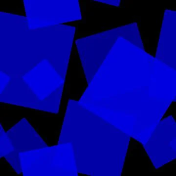 Seamless pattern of randomly arranged squares of blue on black Stock Illustration