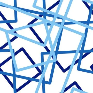 Seamless pattern of randomly arranged squares of blue on white Stock Illustration