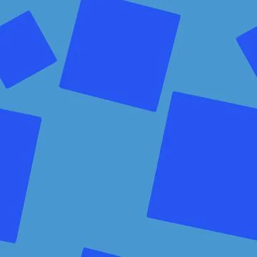 Seamless pattern of randomly arranged squares of blue on azure Stock Illustration