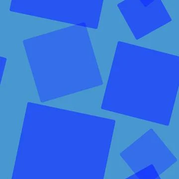 Seamless pattern of randomly arranged squares of blue on azure Stock Illustration