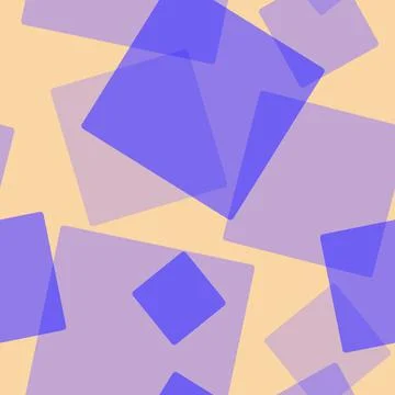 Seamless pattern of randomly arranged squares of blue on wheat Stock-Illustration