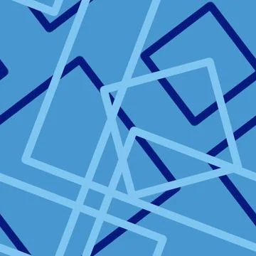 Seamless pattern of randomly arranged squares of blue on azure Stock Illustration