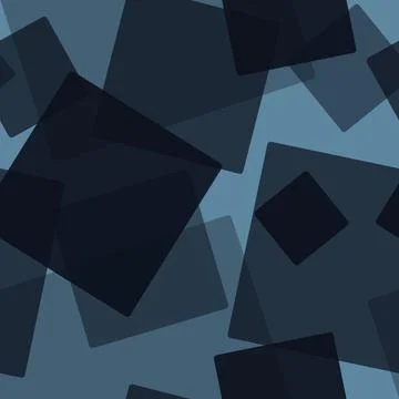 Seamless pattern of randomly arranged squares of black on gray Stock Illustration