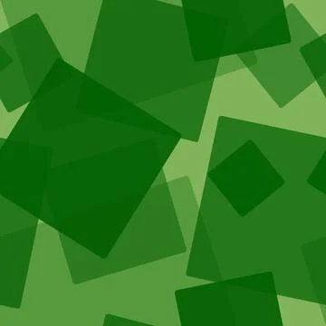 Seamless pattern of randomly arranged squares of green on olive Stock Illustration