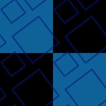 Seamless pattern of randomly arranged squares of blue,black,azure Stock Illustration