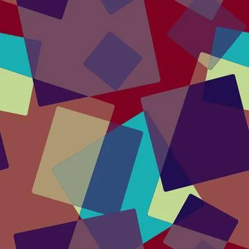 Seamless pattern of randomly arranged squares of colored motley Stock Illustration