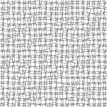 Seamless pattern of randomly intersecting wireframe squares. Stock Illustration