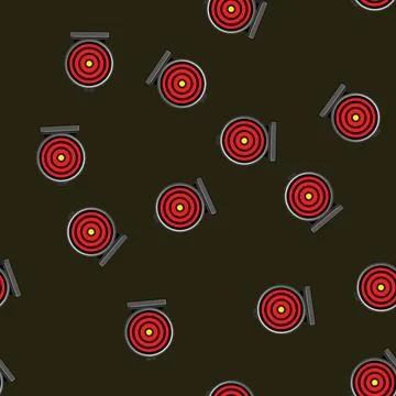Seamless pattern range shooting target cartoon vector Stock Illustration
