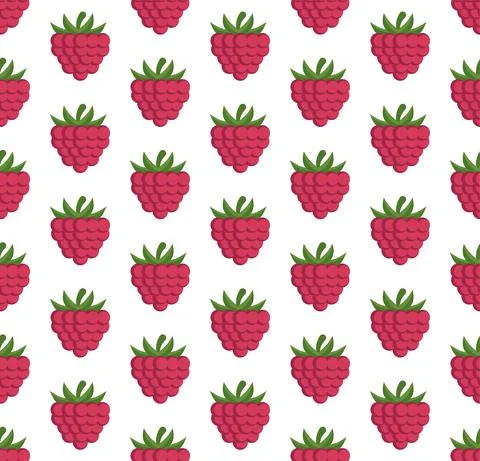 Seamless pattern with raspberriesVector seamless pattern in raspberries on a  Stock Illustration