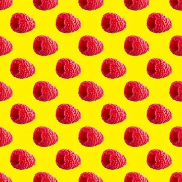 Seamless pattern with raspberry. Berries abstract background. Raspberry pattern 스톡 사진