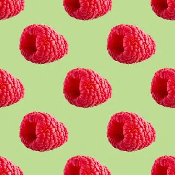 Seamless pattern with raspberry. Berries abstract background. Raspberry pattern 스톡 사진