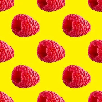 Seamless pattern with raspberry. Berries abstract background. Raspberry pattern 스톡 사진