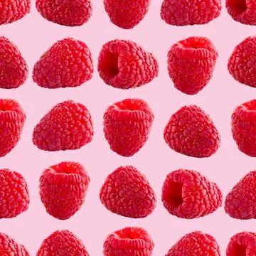 Seamless pattern with raspberry. Berries abstract background. Raspberry pattern 스톡 사진