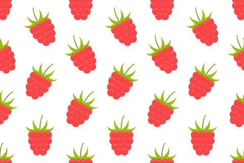 Seamless pattern with Raspberry Illustrazione stock