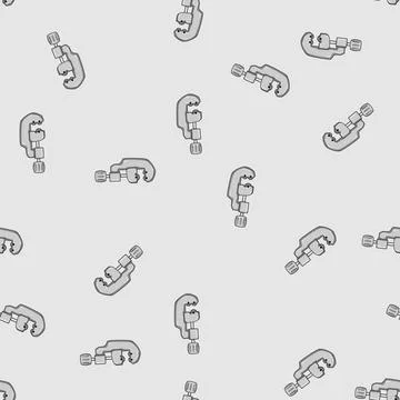 Seamless pattern ratchet pipe cutter cartoon vector Stock Illustration