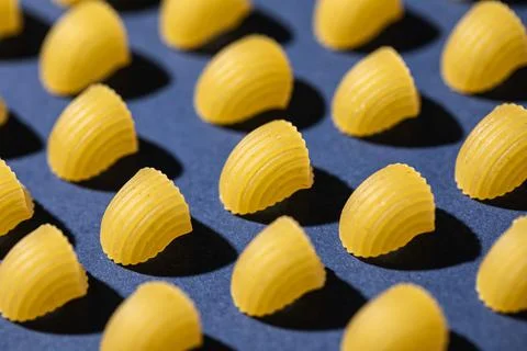 Seamless pattern of raw pasta Stock Photos