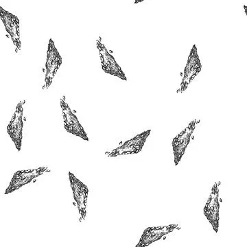Seamless pattern raw sunflower seed sketch hand drawn Stock Illustration
