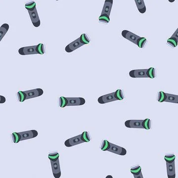 Seamless pattern razor shaver electric cartoon vector Stock Illustration