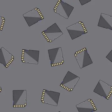 Seamless pattern read sd card cartoon vector 스톡 일러스트
