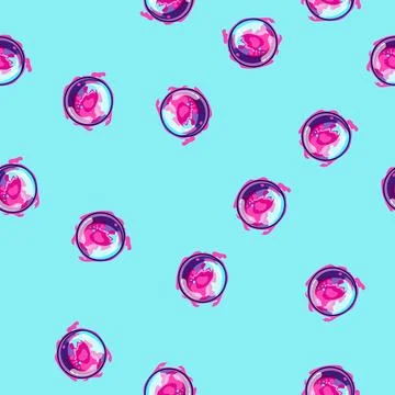 Seamless pattern realistic magic ball sphere cartoon vector Stock Illustration