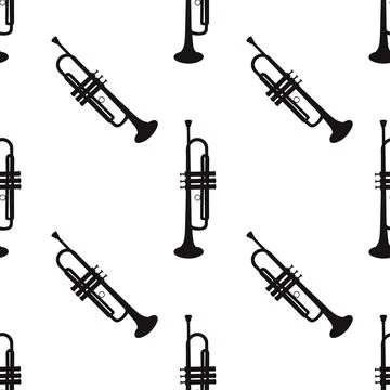 Seamless pattern of realistic pipe on dark background, classical musical Stock Illustration