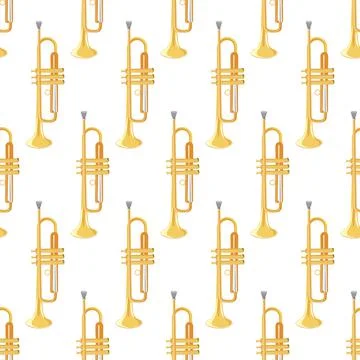 Seamless pattern of realistic pipe on white background, classical musical Stock Illustration