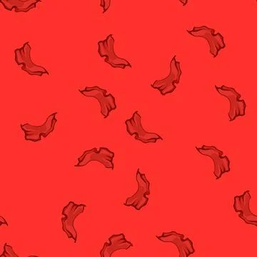 Seamless pattern realistic red dreapery cartoon vector Stock Illustration