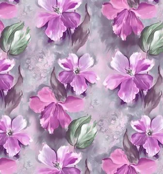 Seamless pattern of realistic rose flowers with tropical leaves. watercolor.. Stock Illustration