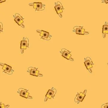Seamless pattern receiver telephone retro cartoon vector Stock Illustration