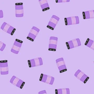 Seamless pattern recharge battery energy cartoon vector Stock Illustration