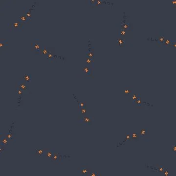 Seamless pattern recharge sleep zzz cartoon vector Stock Illustration