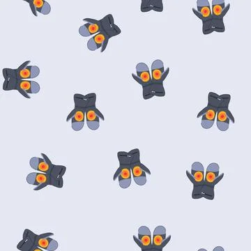 Seamless pattern rechargeable gloves heated cartoon vector イラスト素材