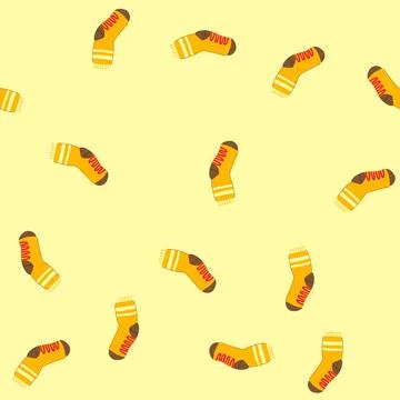 Seamless pattern rechargeable socks heated cartoon vector Stock Illustration