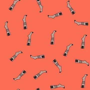 Seamless pattern rechargeable socks heated cartoon vector Illustrazione stock